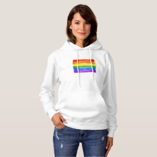 色彩の鮮やかなLGBTQのプライドの旗-コピー- パーカ