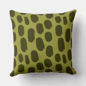 色彩の鮮やかはっきりしたスポット – ダークオリーブオンオリーブ クッション (裏面)