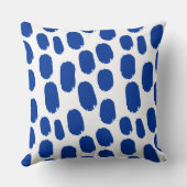 色彩の鮮やかはっきりしたスポット – ネイビーONホワイト クッション (裏面)