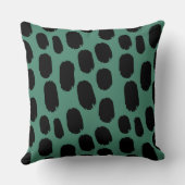 色彩の鮮やかはっきりしたスポット – 緑46866fの黒 クッション (裏面)