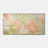 色彩の鮮やかアンティーク板のバラ デスクマット (正面)