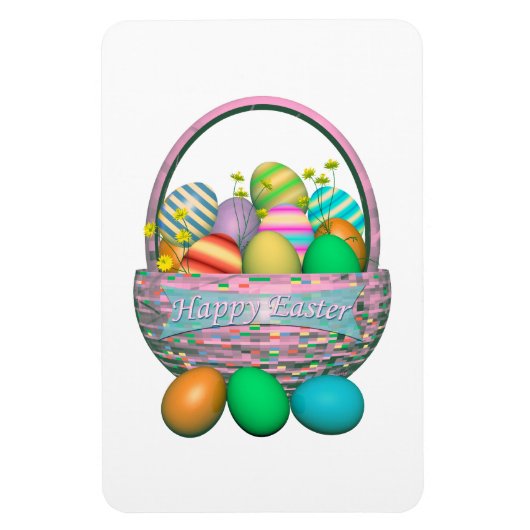 色彩の鮮やかイースターの卵 マグネット (縦)