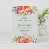 色彩の鮮やかエレガントモダン素朴灰色 招待状 (スタンド正面)