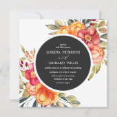 色彩の鮮やかエレガントモダン素朴白灰色 招待状 (正面)