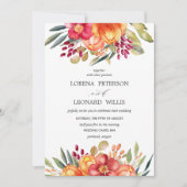 色彩の鮮やかエレガントモダン素朴縦 招待状 (正面)