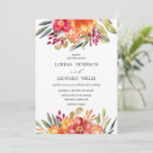 色彩の鮮やかエレガントモダン素朴縦 招待状 (スタンド正面)