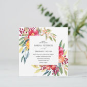 色彩の鮮やかエレガントモダン素朴角 招待状 (スタンド正面)