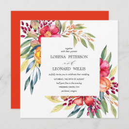 色彩の鮮やかエレガントモダン素朴角 招待状