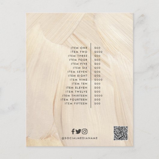 色彩の鮮やかエレガント抽象芸術ニュートラルQRコード チラシ (正面)