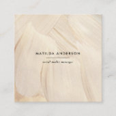 色彩の鮮やかエレガント・ニュートラルシンプル抽象芸術 スクエア名刺 (正面)