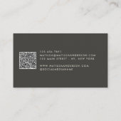 色彩の鮮やかエレガント・ニュートラルシンプル抽象芸術 名刺 (裏面)