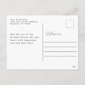 色彩の鮮やかカラフル抽象芸術ハッピーストホリデイ シーズンポストカード (裏面)