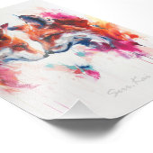 色彩の鮮やかキツネプリント フォトプリント            (角)