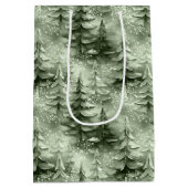 色彩の鮮やかクリスマスツリー緑ID1008 ミディアムペーパーバッグ (裏面)