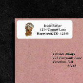 色彩の鮮やかシーズー(犬)ズドッグ差出人住所ラベル ラベル