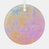 色彩の鮮やかテクストサンセットオーナメント ガラスオーナメント (正面)