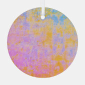 色彩の鮮やかテクストサンセットオーナメント ガラスオーナメント (裏面)