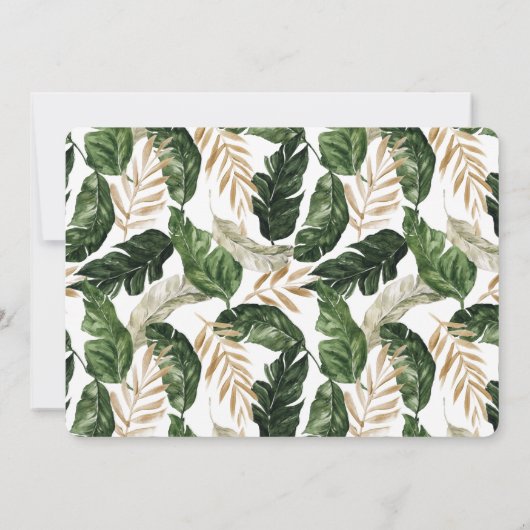 色彩の鮮やかトロピカル写真サンキューカード (裏面)