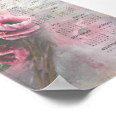 色彩の鮮やかバラフラワー2022カレンダー ポスター (角)