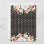 色彩の鮮やかバラ&金ゴールドスクリプトの誕生日パーティ 招待状 (裏面)