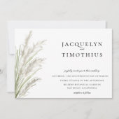 色彩の鮮やかパンパ結婚スグラス 招待状 (正面)