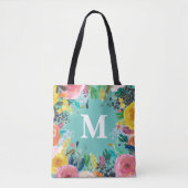 色彩の鮮やかパーソナライズされたフローラ トートバッグ (正面)