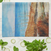 色彩の鮮やかビーチ砂丘キッチンタオル キッチンタオル (折り畳み)