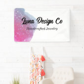 色彩の鮮やかピンクレインボークラフトショーのビジネスバナー 横断幕 (インサイチュ)