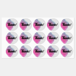 色彩の鮮やかピン感謝していクRAINBOW-YOU BUSINESSスタンプ ラベル