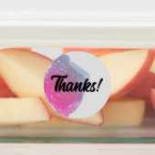 色彩の鮮やかピン感謝していクRAINBOW-YOU BUSINESSスタンプ ラベル (貼付)