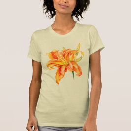 色彩の鮮やかフローラアートデイリリー·ヘメロカリスTシャツ Tシャツ