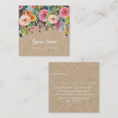 色彩の鮮やかフローラクラフトスクエアスタイリストアポイントメント 予約カード (正面/裏面)