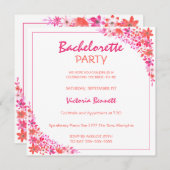 色彩の鮮やかフローラバチェロレッテ招待状 招待状 (正面/裏面)