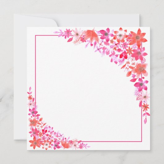 色彩の鮮やかフローラバチェロレッテ招待状 招待状 (裏面)