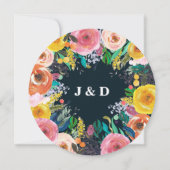 色彩の鮮やかフローラリースリハーサルディナーサークル 招待状 (裏面)