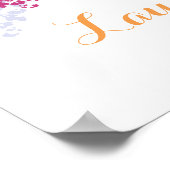 色彩の鮮やかフローラ女子ビジネスサインポスター ポスター (角)