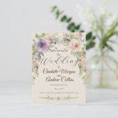 色彩の鮮やかフローラ結婚式招待状 ポストカード (スタンド正面)
