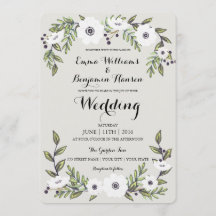 色彩の鮮やかフローラ結婚式招待状