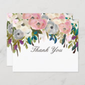 色彩の鮮やかフローラ美しいサロンありがとうノートカード (正面/裏面)