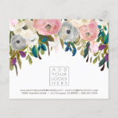 色彩の鮮やかフローラ美しいサロンありがとうノートカード (裏面)