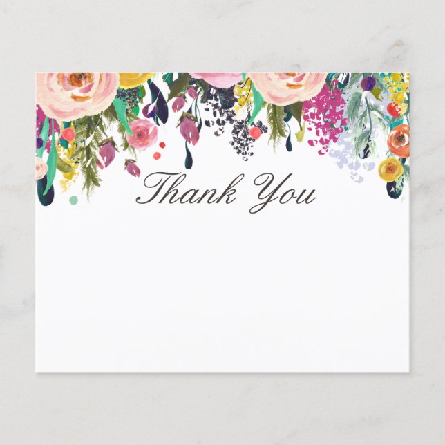 色彩の鮮やかフローラ美しいサロンサンキューフライヤー (正面)