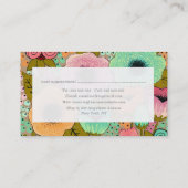 色彩の鮮やかフローラ美容師アポイントメントカード 予約カード (裏面)