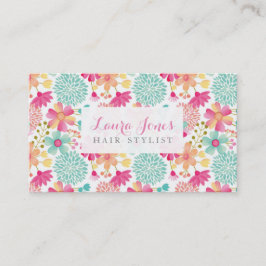 色彩の鮮やかフローラ美容師アポイントメントカード 予約カード