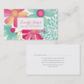 色彩の鮮やかフローラ美容師アポイントメントカード 予約カード (正面/裏面)