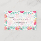 色彩の鮮やかフローラ美容師サロンアポイントメントカード 予約カード (裏面)