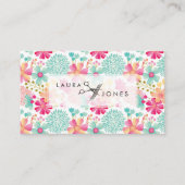 色彩の鮮やかフローラ美容師サロンアポイントメントカード 予約カード (正面)