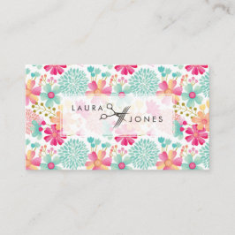 色彩の鮮やかフローラ美容師サロンアポイントメントカード 予約カード