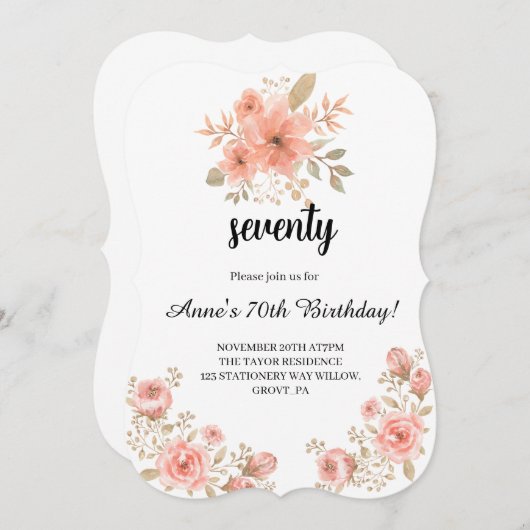 色彩の鮮やかフローラ70番目の誕生日 (正面/裏面)