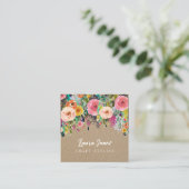 色彩の鮮やかフローラKraft正方形スタイリスト縦断 予約カード (スタンド正面)