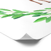 色彩の鮮やかベビーディアファウンリースの葉 ポスター (角)